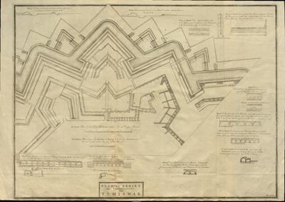 Planul fortificațiilor de la Timișoara 1729 