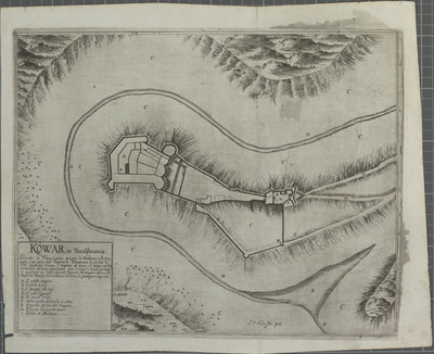 Planul fortăreței Chioar (Köwar in Transylvania) cca 1658