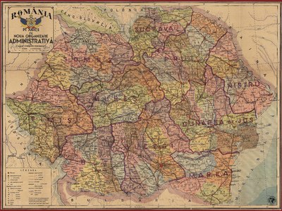 România pe județe cu noua organizare administrativă