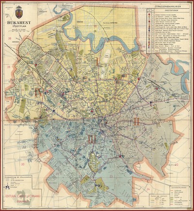 Planul Orașului București / Bukarest Stadtplan