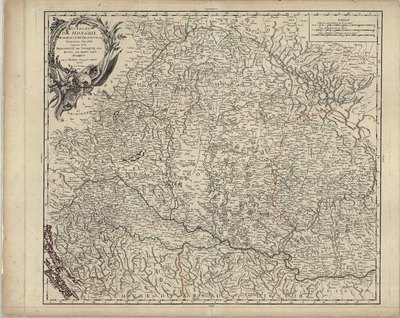 Hartă a regatului Ungariei cuprinzând și Principatele române și statele balcanie 1780